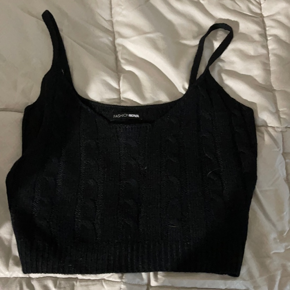 Medium Black Fashion Nova Crop Top